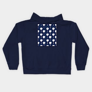 Tropical Palm Tree Dark Blue Kids Hoodie